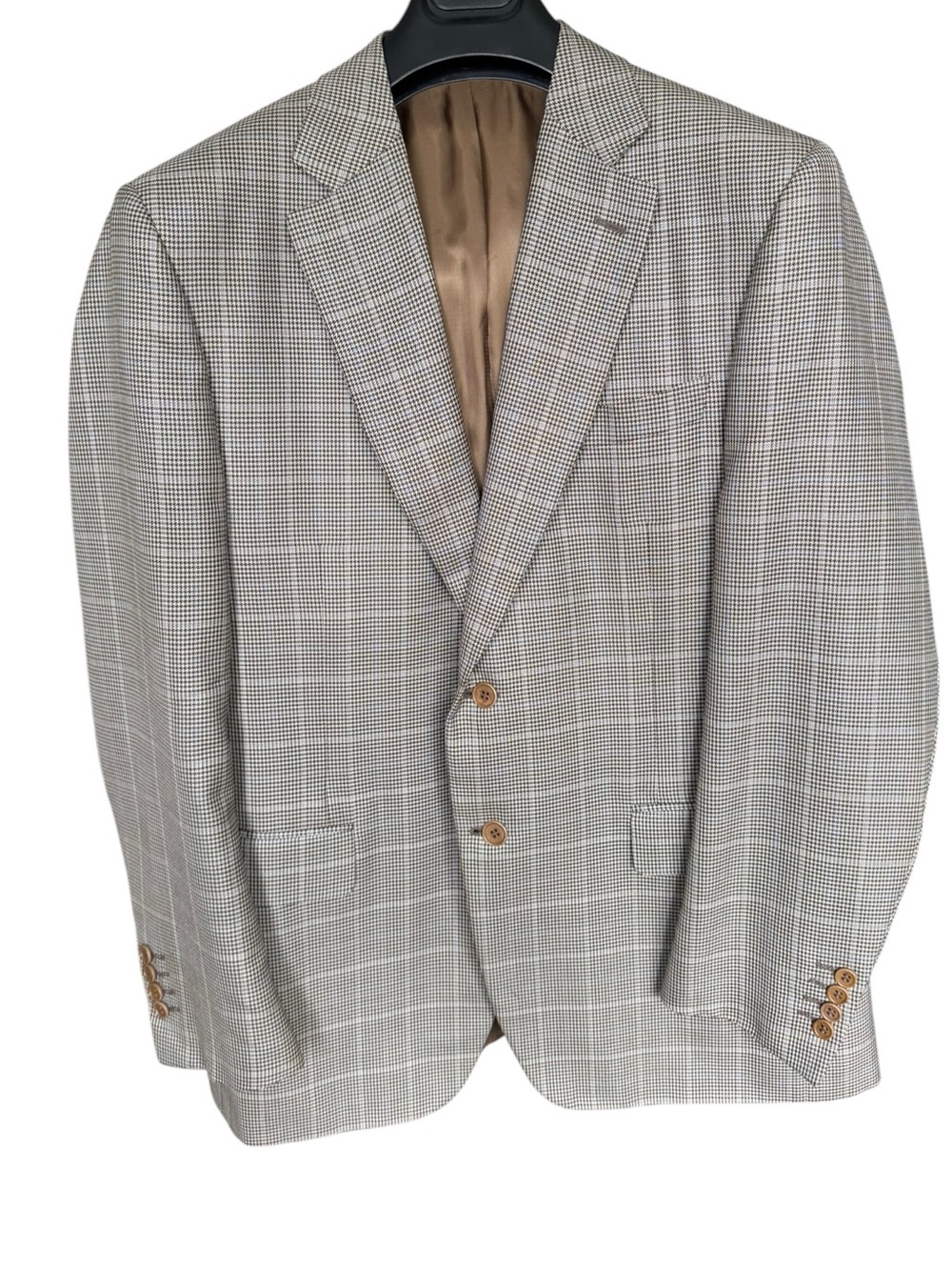 Canali 1934 Men’s 52/36R Silk Wool Houndstooth Sport Coat Blazer Made in Italy